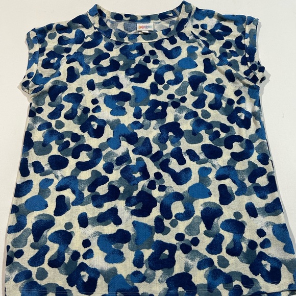 LuLaRoe Tops - Lularoe Medium Blue Patterned Ashley Women’s Top